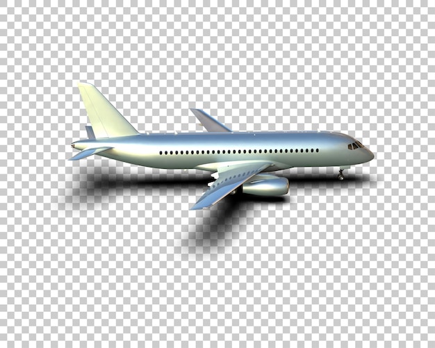 PSD flugzeug isoliert auf dem hintergrund 3d-rendering-illustration