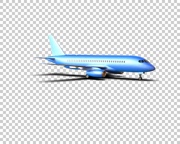 Flugzeug isoliert auf dem Hintergrund 3D-Rendering-Illustration