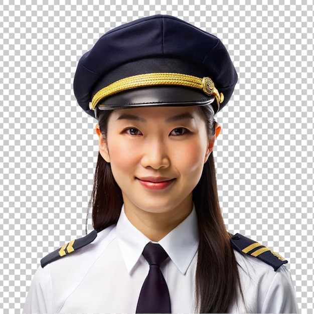 Flugzeugpilot, asiatische frau