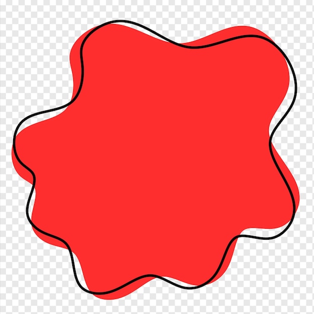 fluide abstrait élément de forme rouge transparent