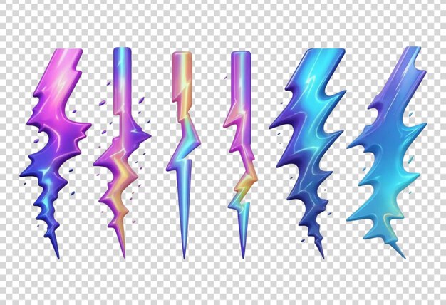 Fluido de rayo holográfico Conjunto iridescente