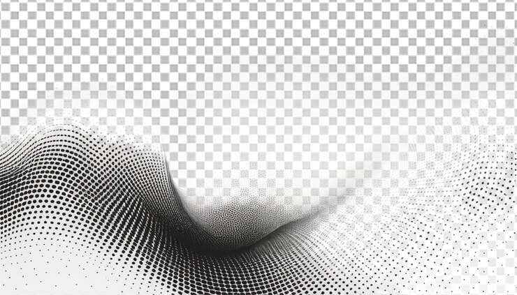 PSD flujo dinámico de onda punteada de medio tono abstracto