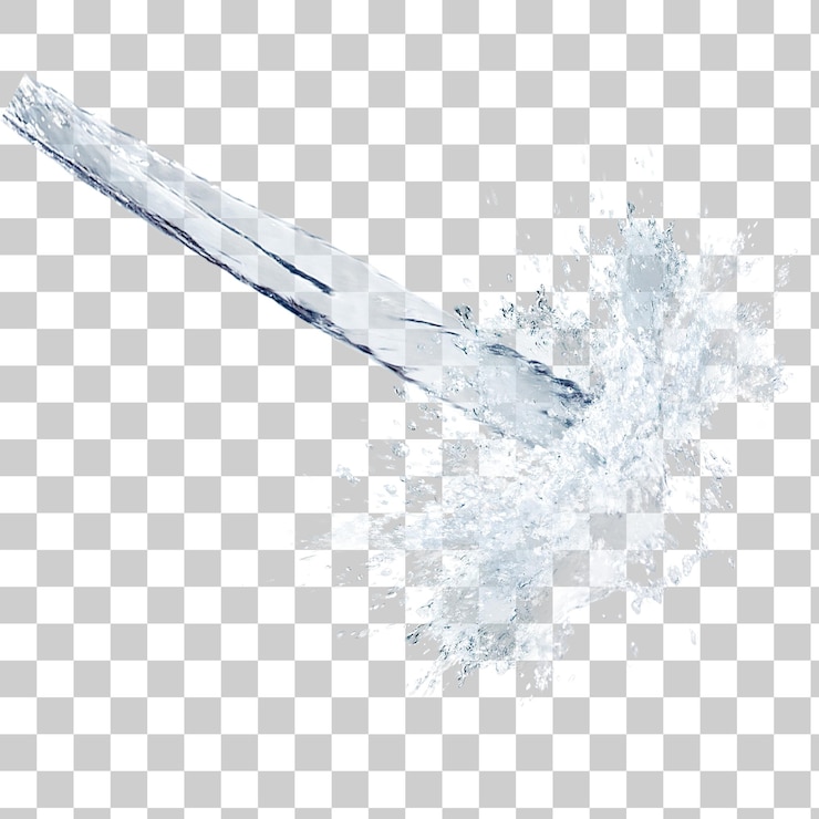PSD flujo de salpicaduras de agua
