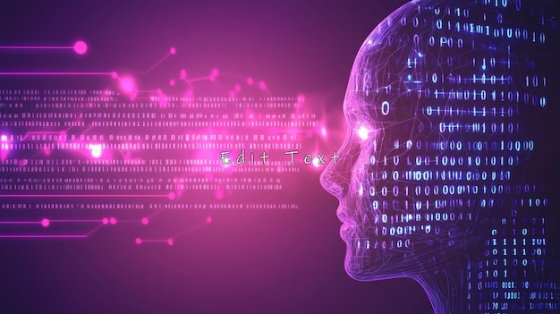 Flujos de datos digitales de perfil de cabeza de IA