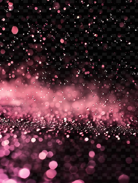 PSD flurry glittering rain with flurry droplets and pink snowy c png neon light effect y2k collection