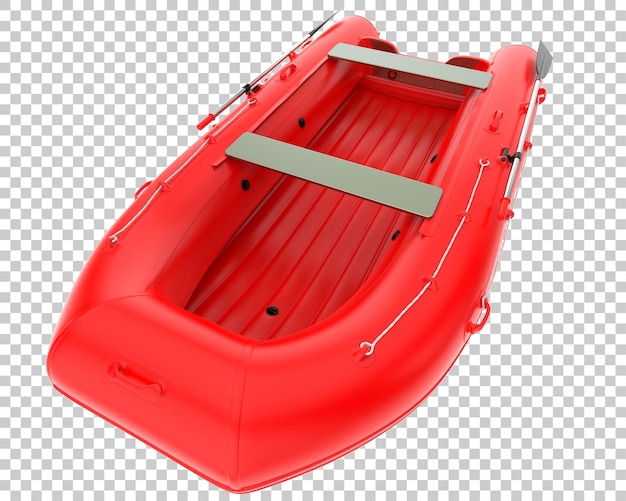 Flussboot isoliert auf transparentem Hintergrund 3D-Darstellung