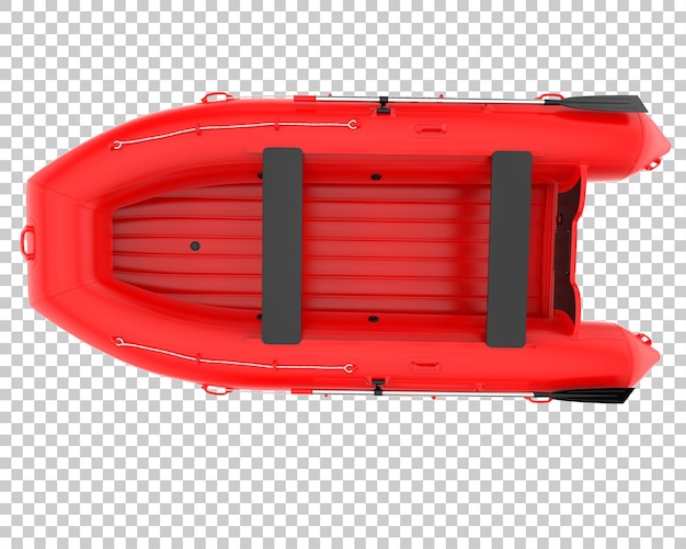 Flussboot isoliert auf transparentem Hintergrund 3D-Darstellung