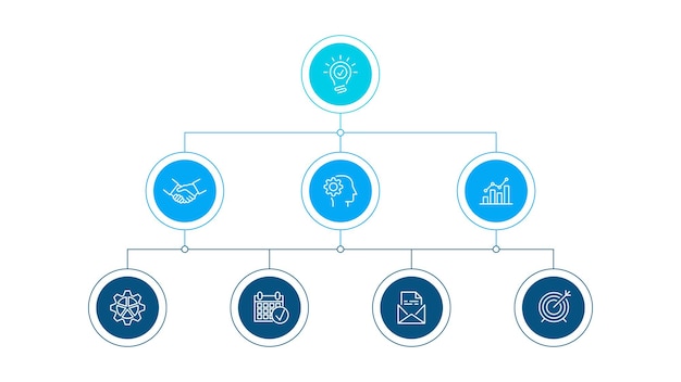 Flussdiagramm-infografik-vorlage mit 8 schritten oder optionen business-vorlage für die präsentation