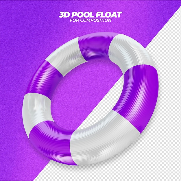 PSD flutuador de piscina 3d