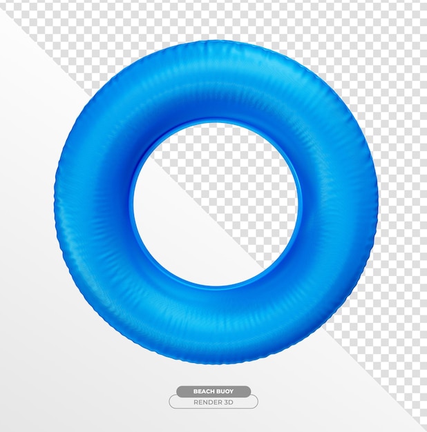 PSD flutuador de piscina realista azul em renderização 3d isolado em fundo transparente