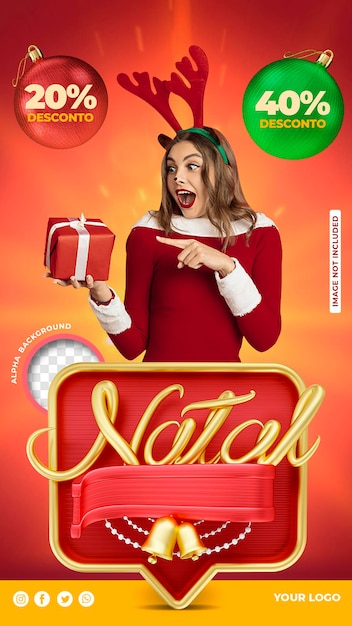 Flux De Médias Sociaux Instagram Joyeux Noël Feliz Natal Au Brésil