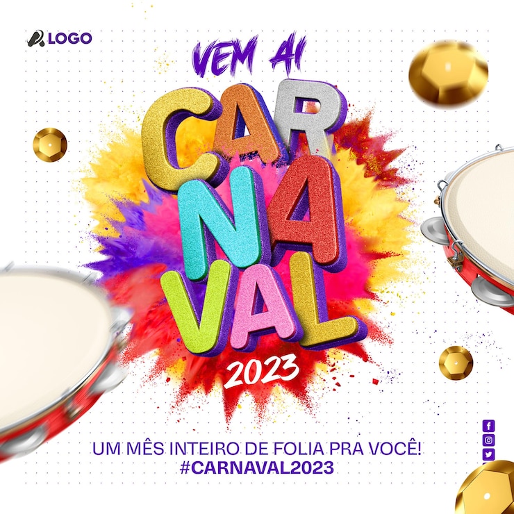 PSD le flux de publications sur les réseaux sociaux arrive ici pour le carnaval 2023
