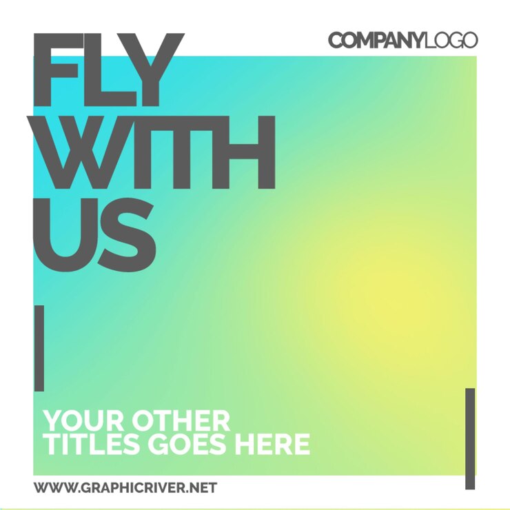PSD fly with us viajes y turismo flyer para las redes sociales