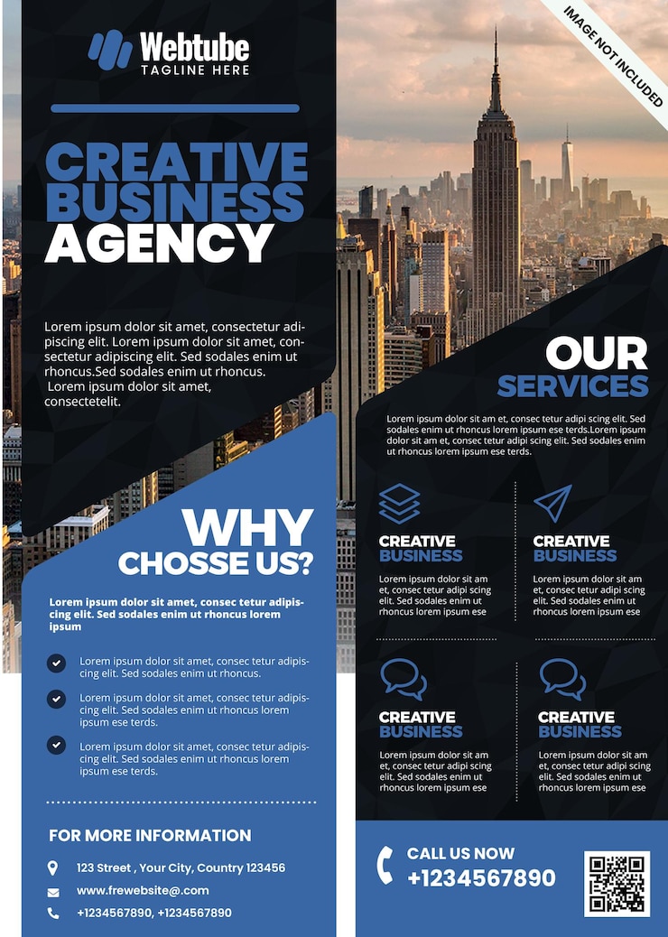 PSD flyer de l'agence d'affaires