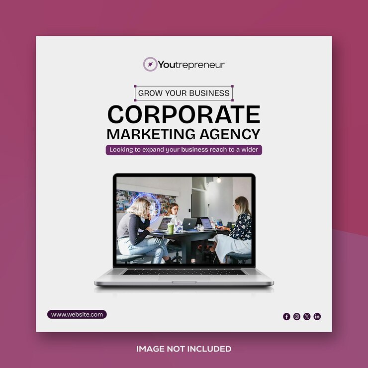 Flyer de la agencia de marketing corporativo