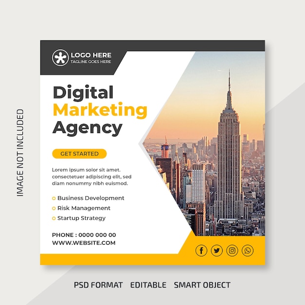 Flyer de la agencia de marketing digital