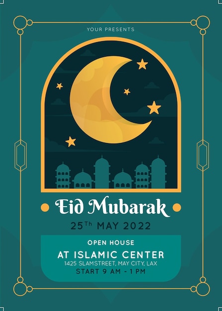 Le flyer de l'Aïd Fitr Mubarak