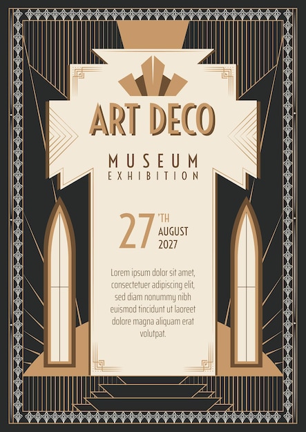 PSD flyer art deco (em inglês)