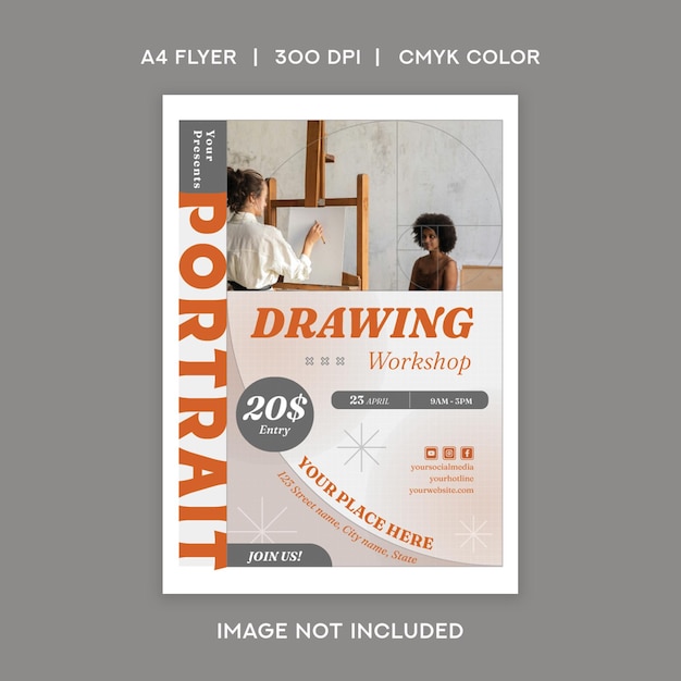 Flyer de l'atelier de dessin