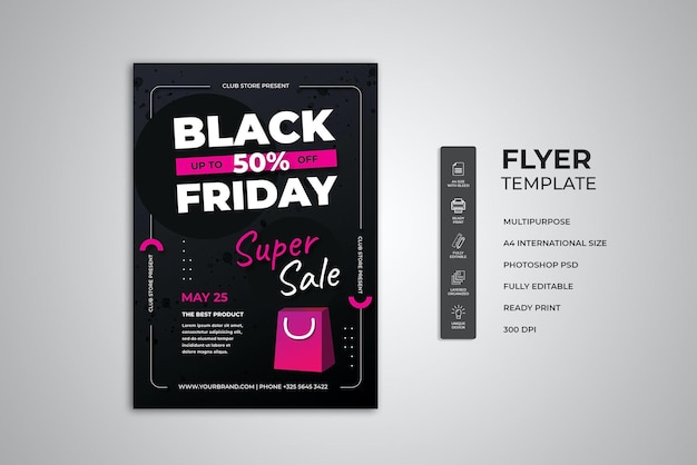 PSD flyer del black friday