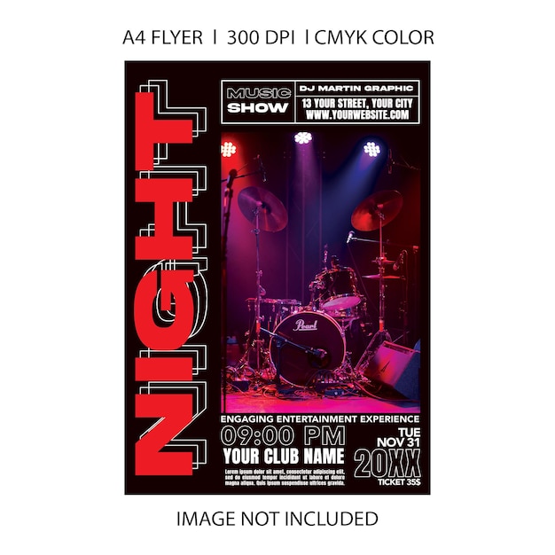 Flyer de la boîte de nuit