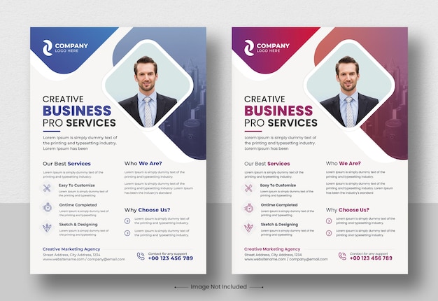 Flyer-Broschüren-Designvorlage für digitale Marketingagenturen für Firmenkunden