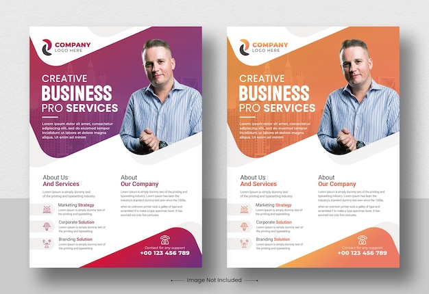 Flyer-Broschüren-Designvorlage für digitale Marketingagenturen für Firmenkunden
