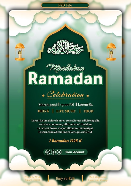 Flyer de la celebración del Ramadán