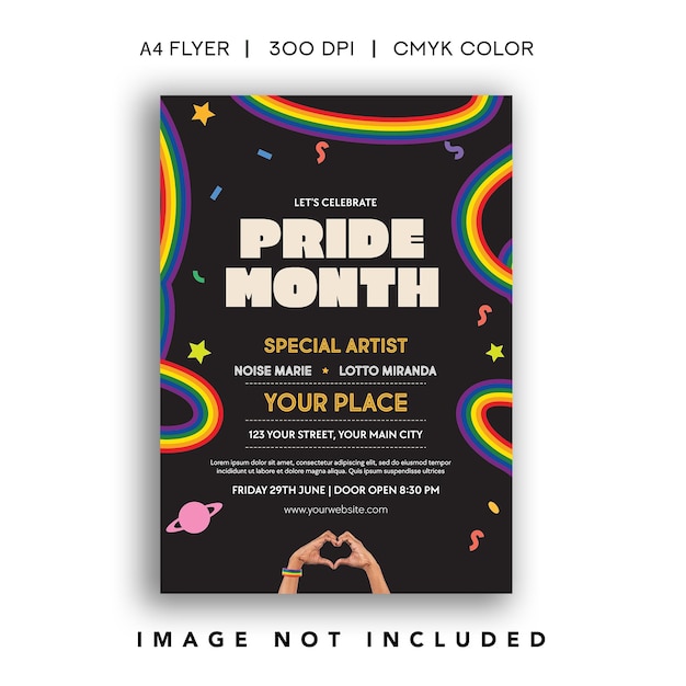 Flyer para celebrar el mes del orgullo
