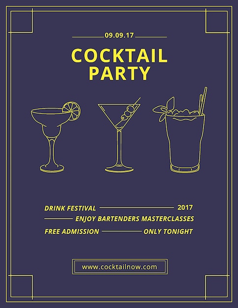 PSD flyer-cocktail