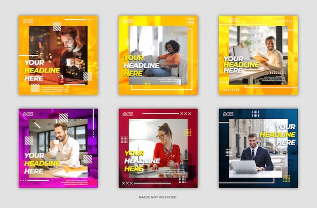 Flyer de collection médias sociaux