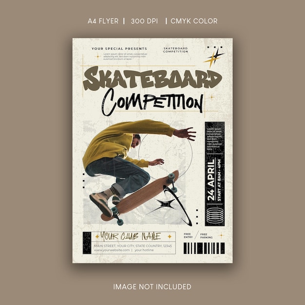 Flyer de la competición de patinaje