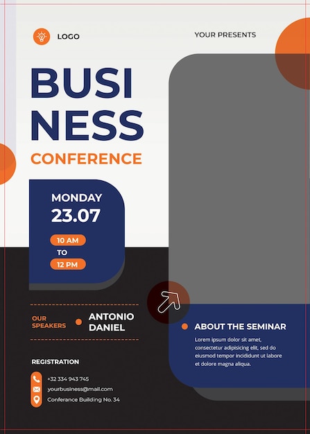 flyer de conférence d'affaires