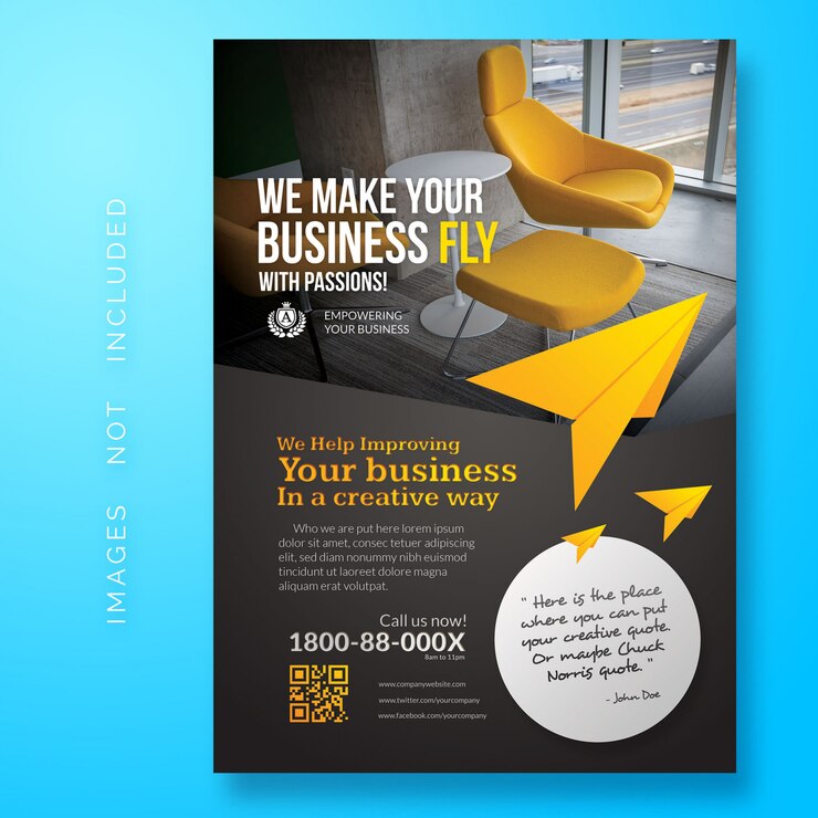 PSD flyer de création d'entreprise