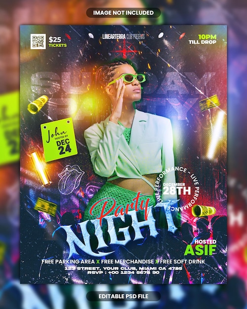 Flyer da Festa da Noite