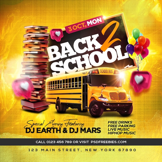 Flyer da Festa de Regresso à Escola