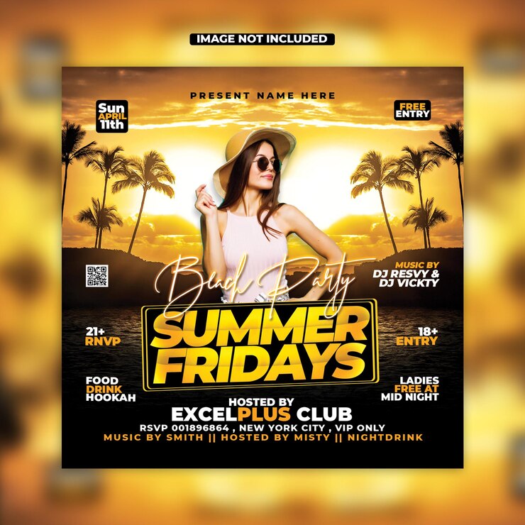 PSD flyer da festa de verão