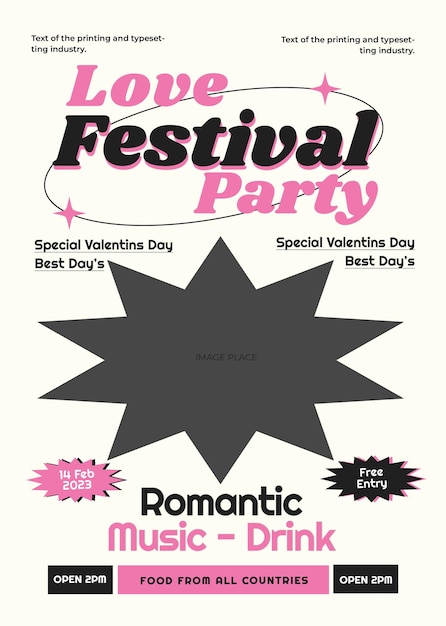 Flyer da Festa do Amor