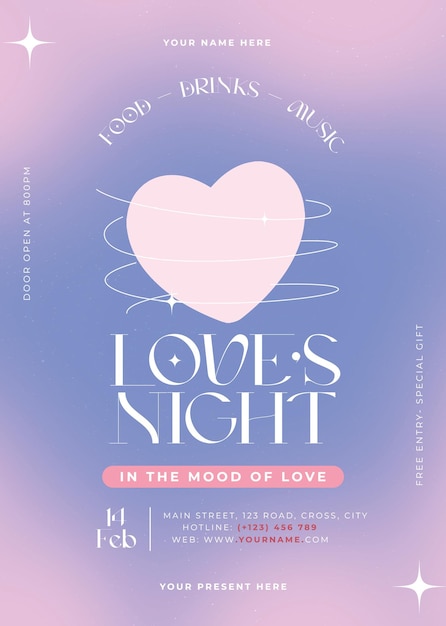 Flyer da Noite dos Namorados