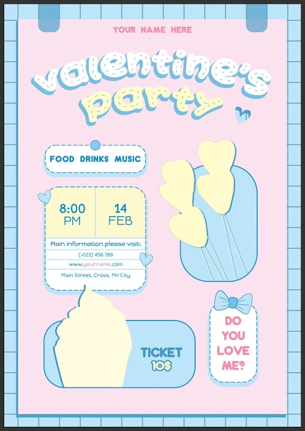 Flyer da Noite dos Namorados