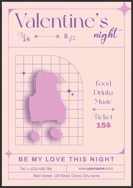 Flyer da Noite dos Namorados