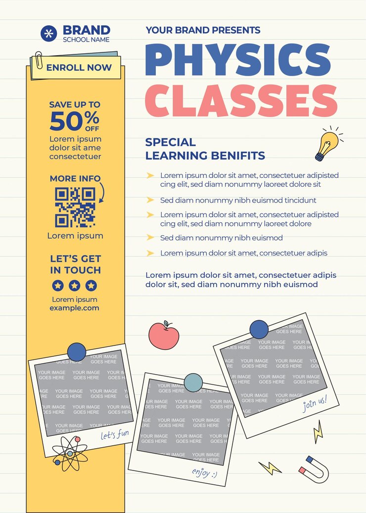 PSD flyer da turma de física da escola de ciências