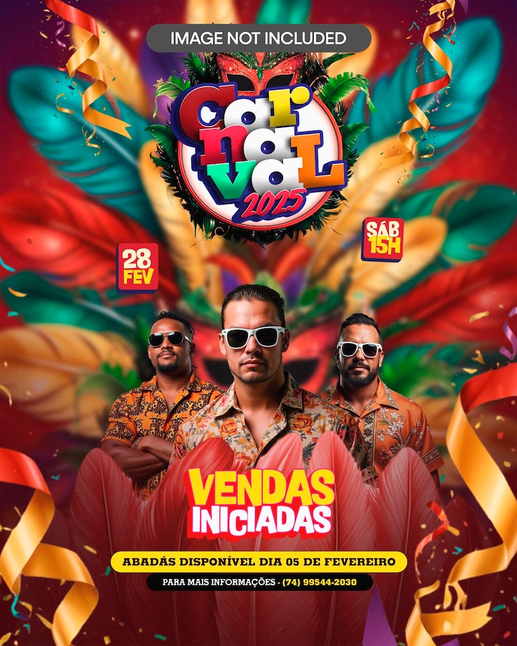 PSD flyer de evento de carnaval 2025 psd editável