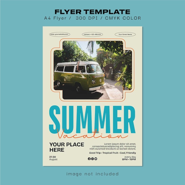 Flyer de Férias de Verão