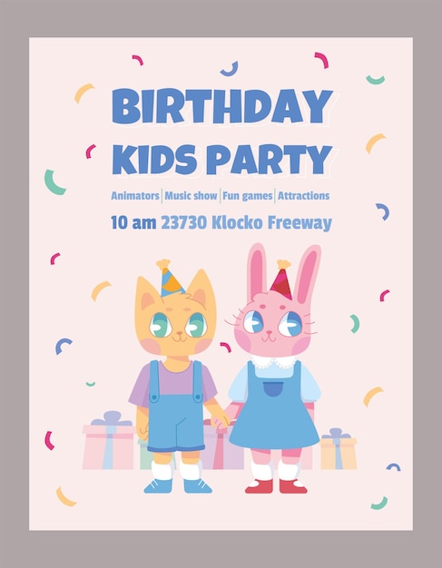 Flyer de festa de aniversário