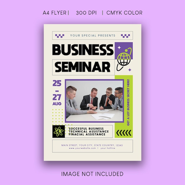 Flyer de seminário de negócios