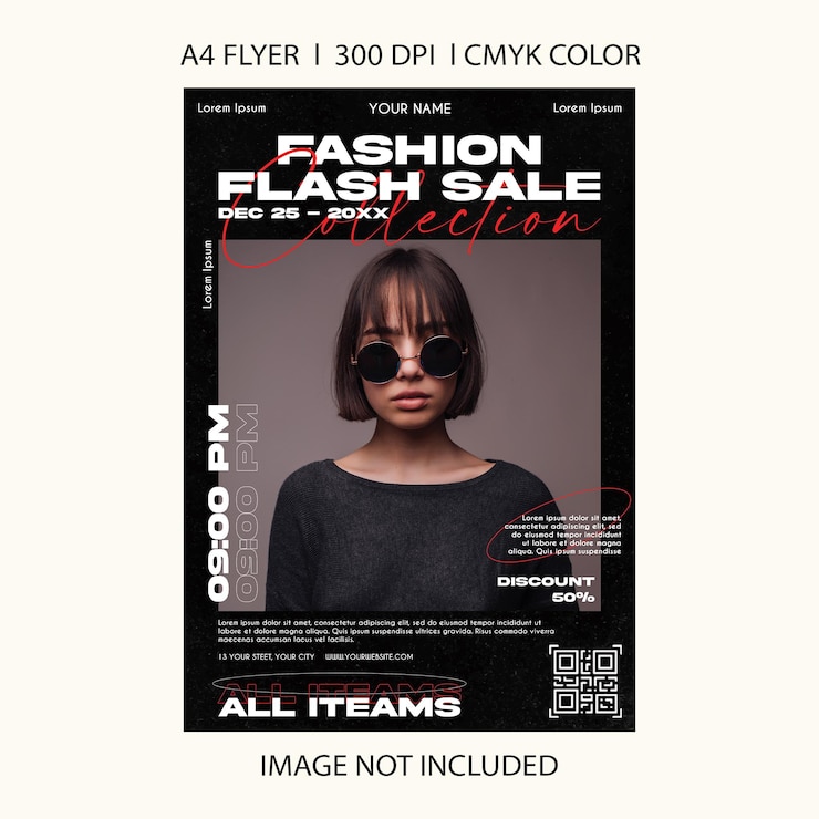 PSD flyer de venda de moda