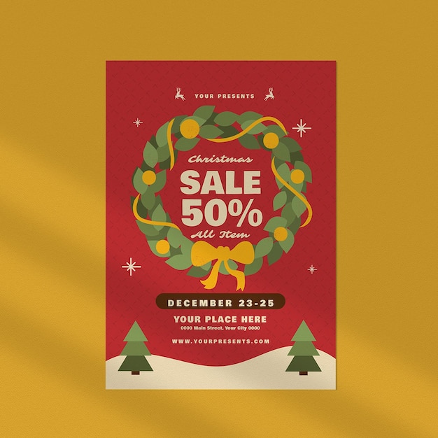 Flyer de venda de Natal