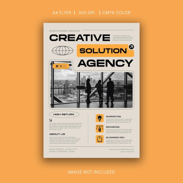 Flyer dell'Agenzia di soluzioni creative