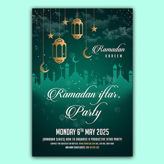 Flyer della festa dell'Iftar del Ramadan